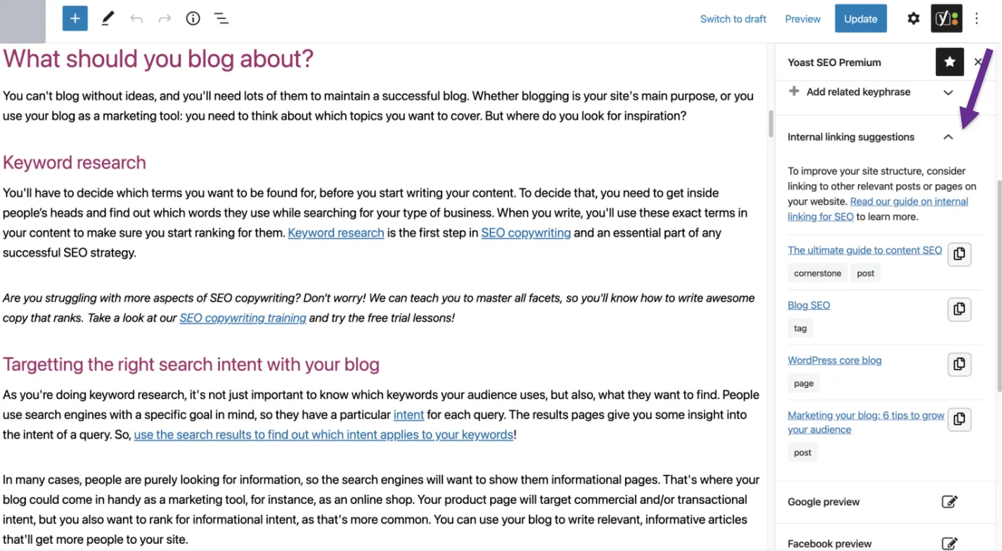 Guide on blog topics, keyword research, and SEO strategies for effective content creation.