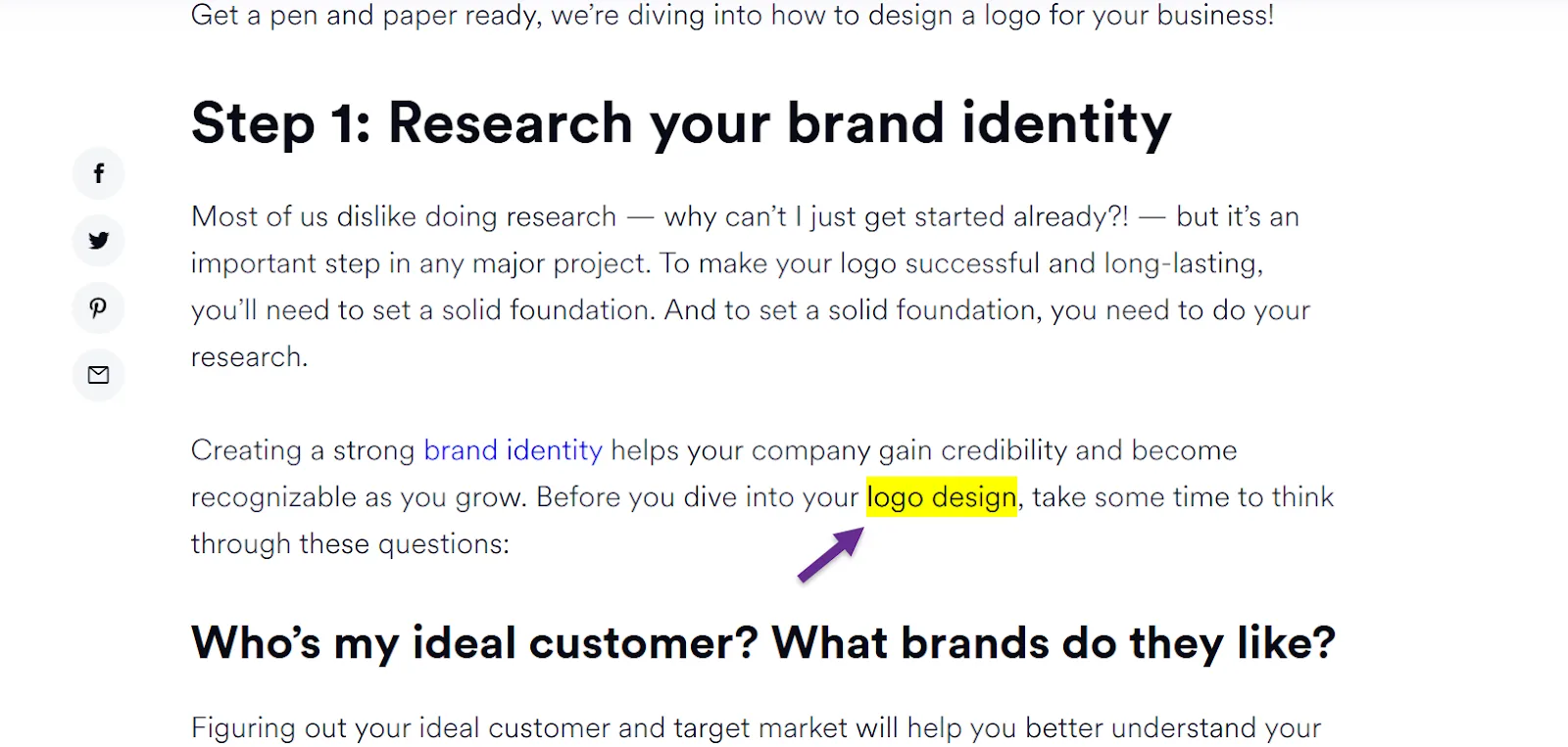Guide on researching brand identity for successful logo design.