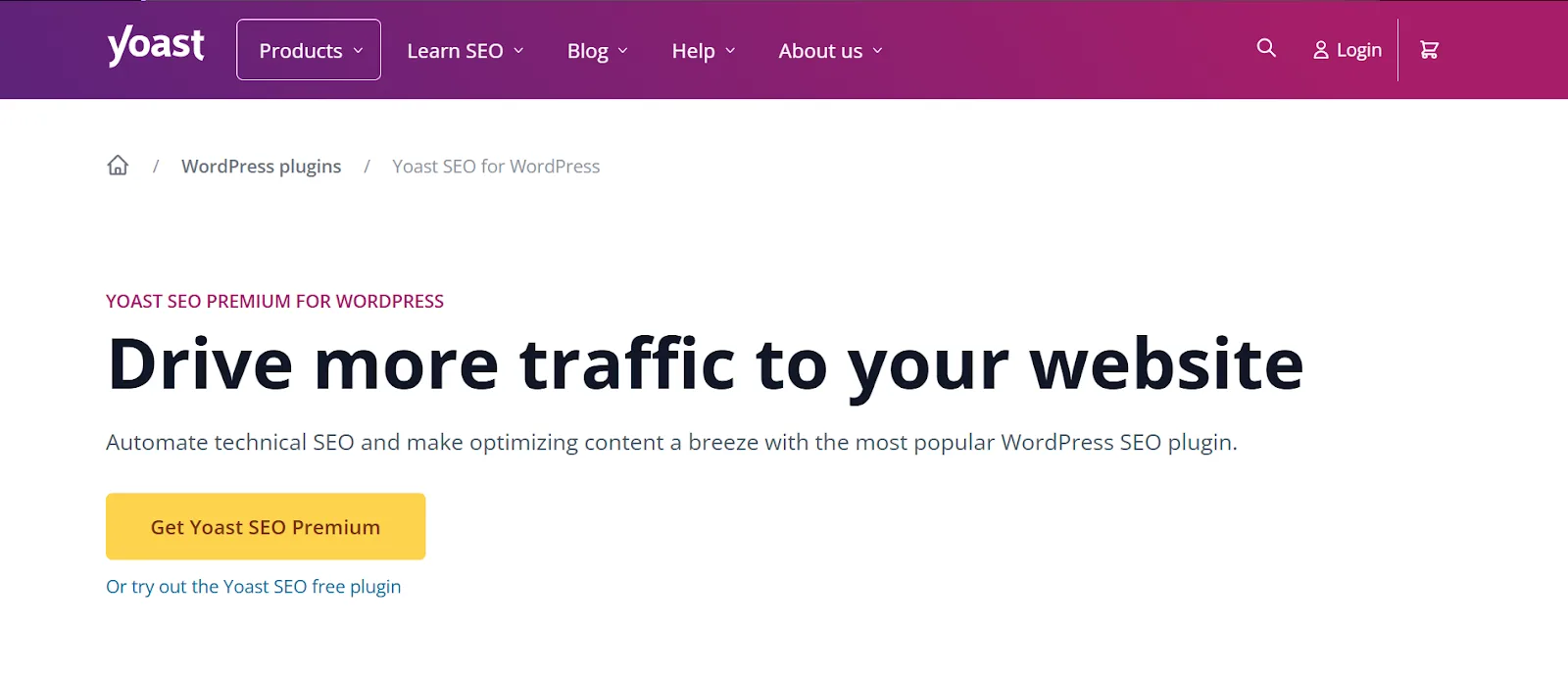 Yoast SEO for WordPress: Enhance website traffic with premium features.