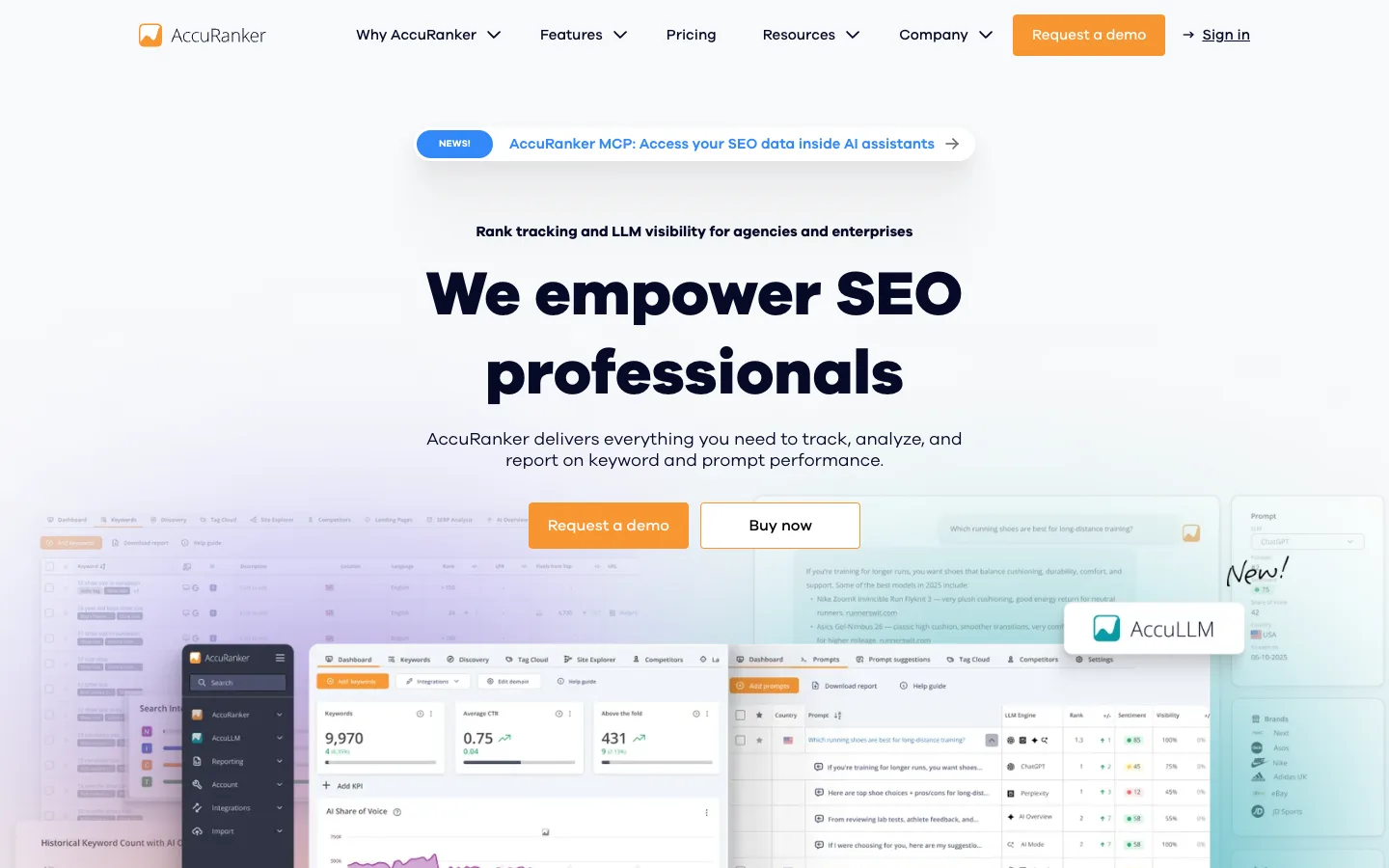AccuRanker website