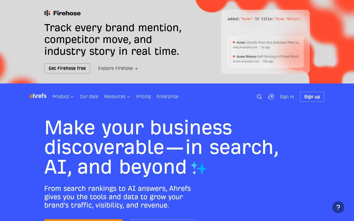 Ahrefs website