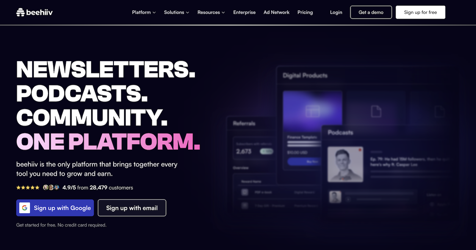 beehiiv website