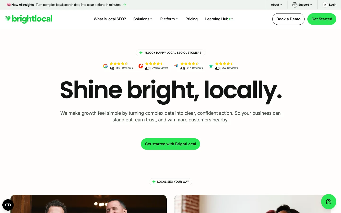 BrightLocal website