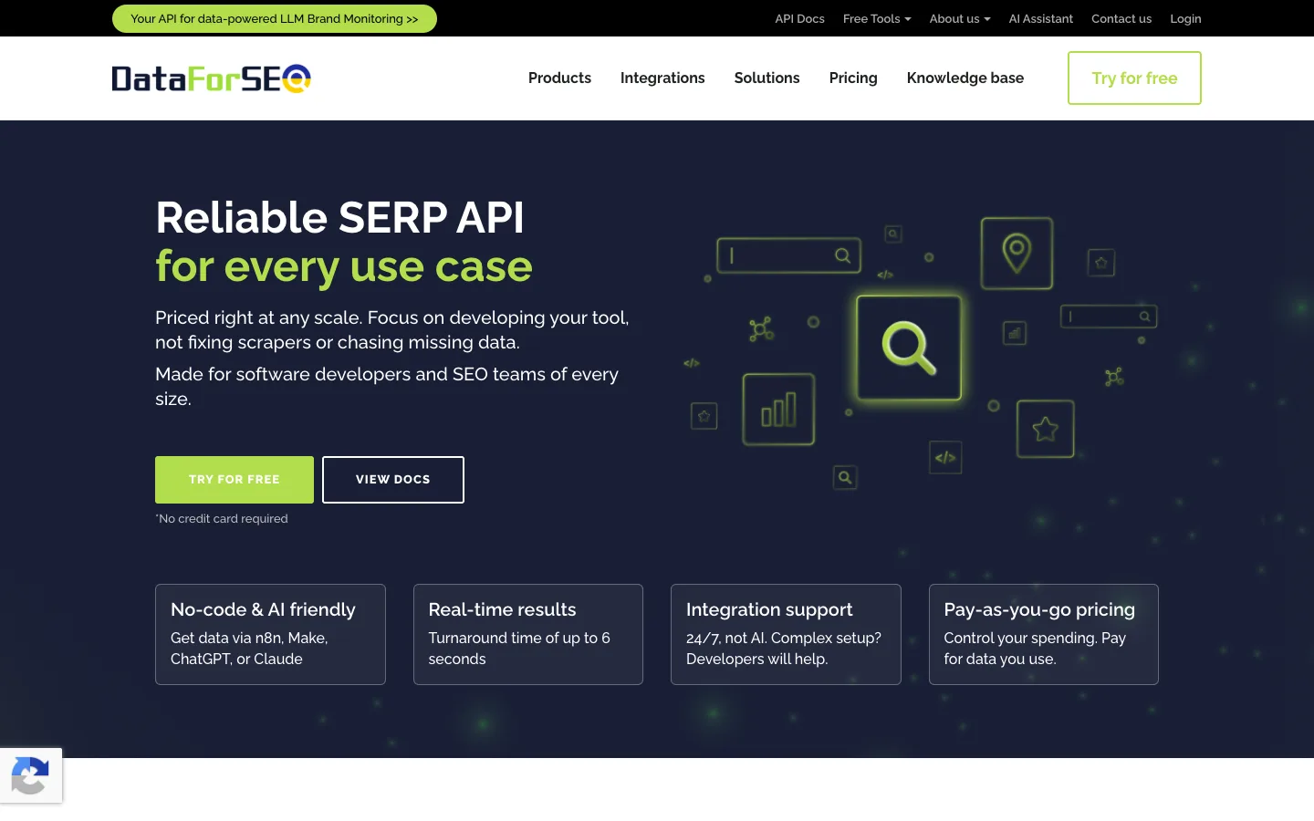 DataForSEO website