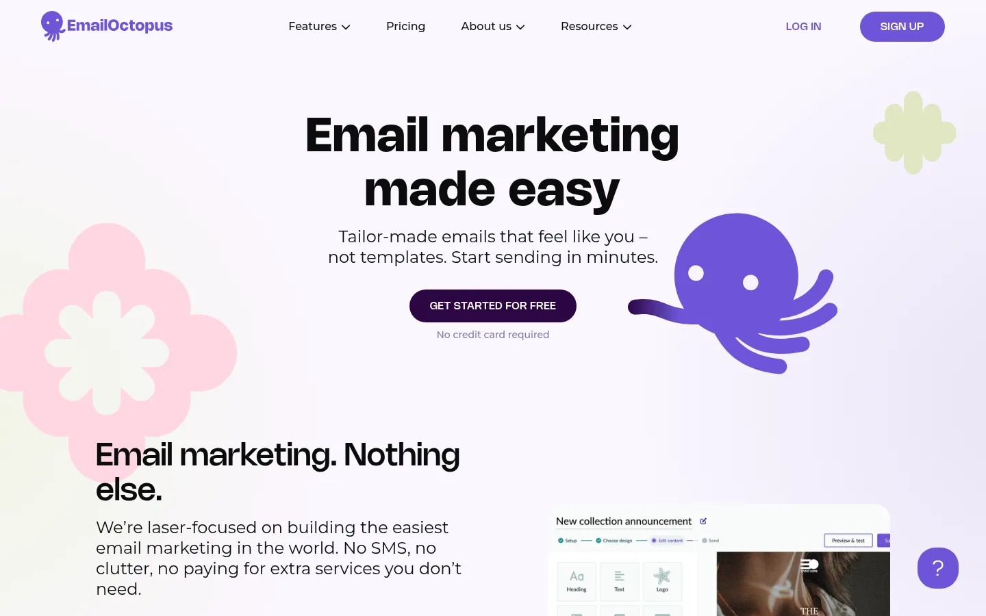EmailOctopus website