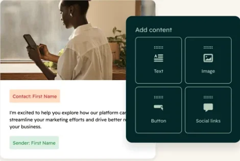 Email builder UI