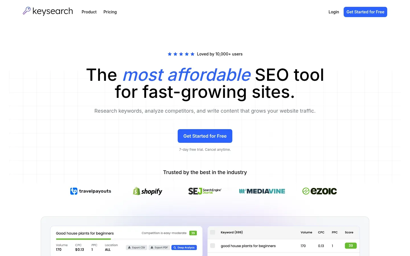 KeySearch website