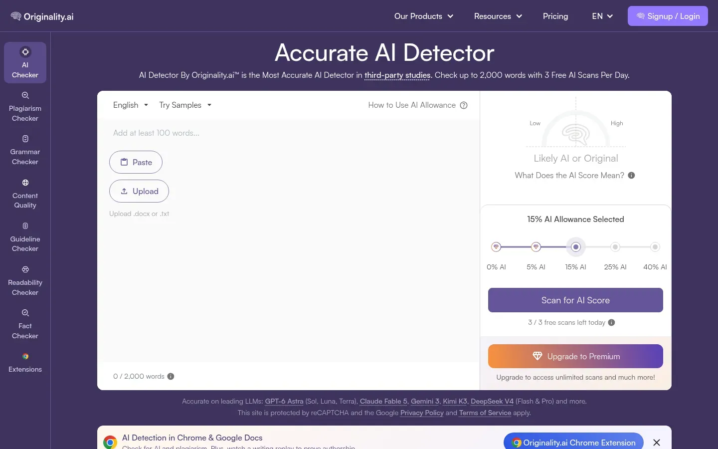 Originality.ai website