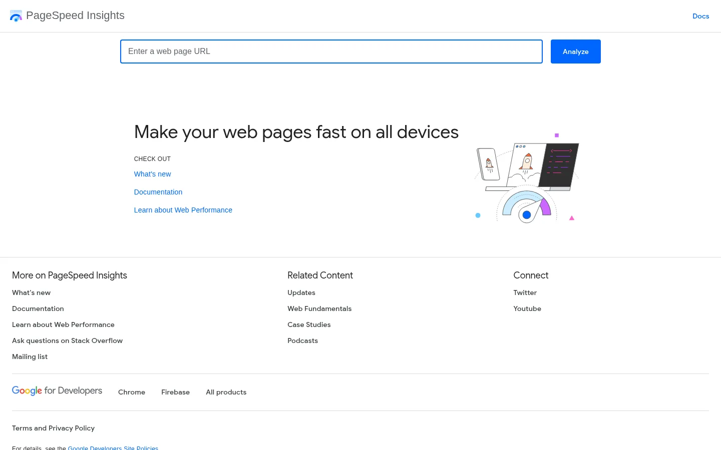 PageSpeed Insights website