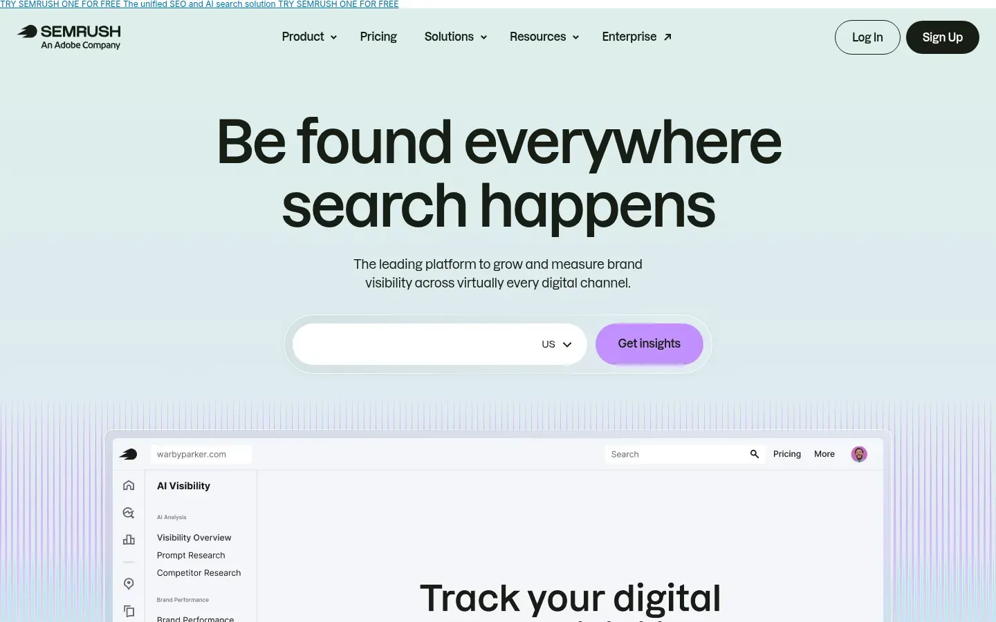 Semrush website