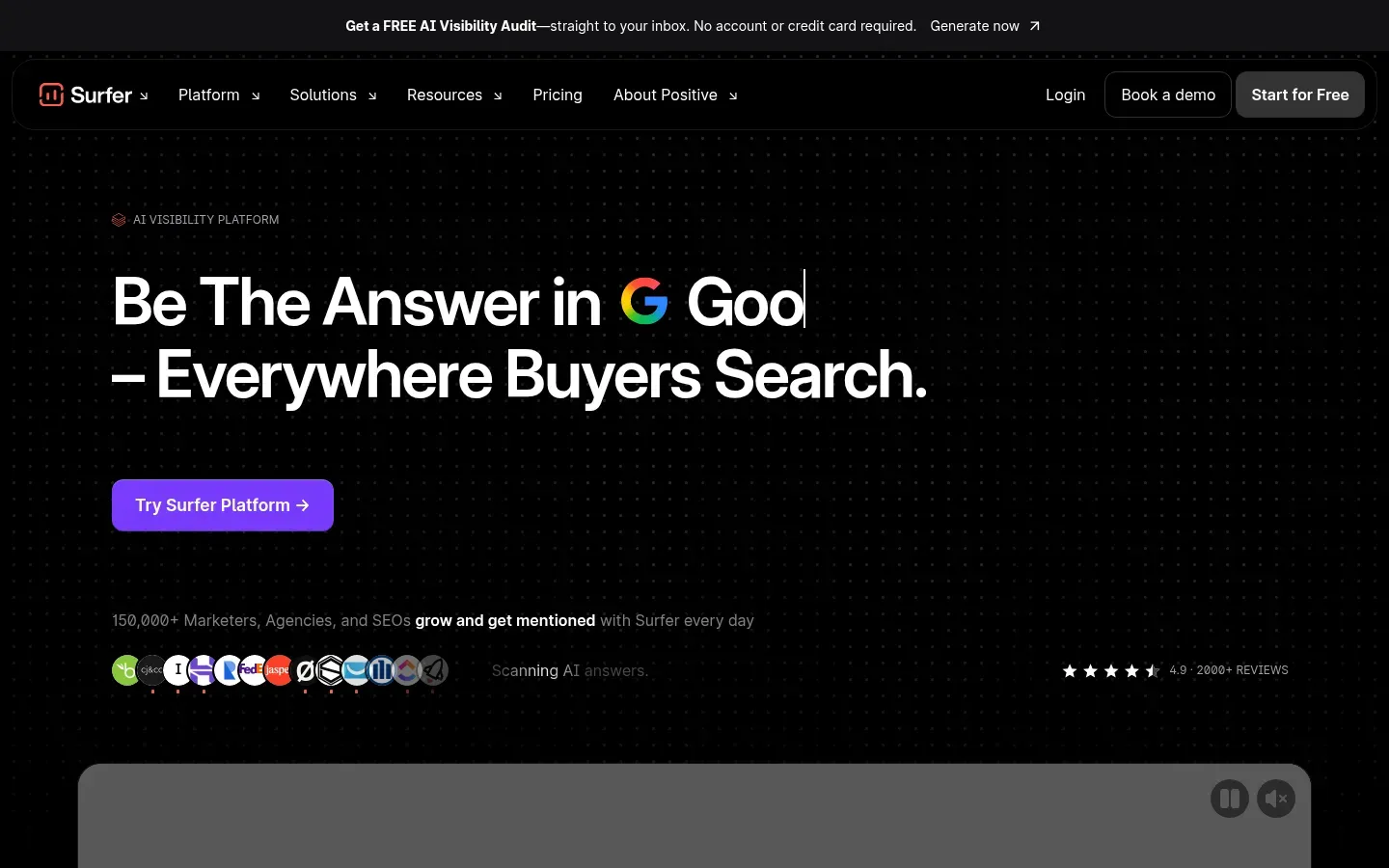 Surfer SEO website